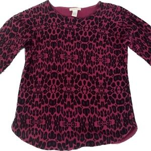 Design History Pink and Black Leopard Sweater